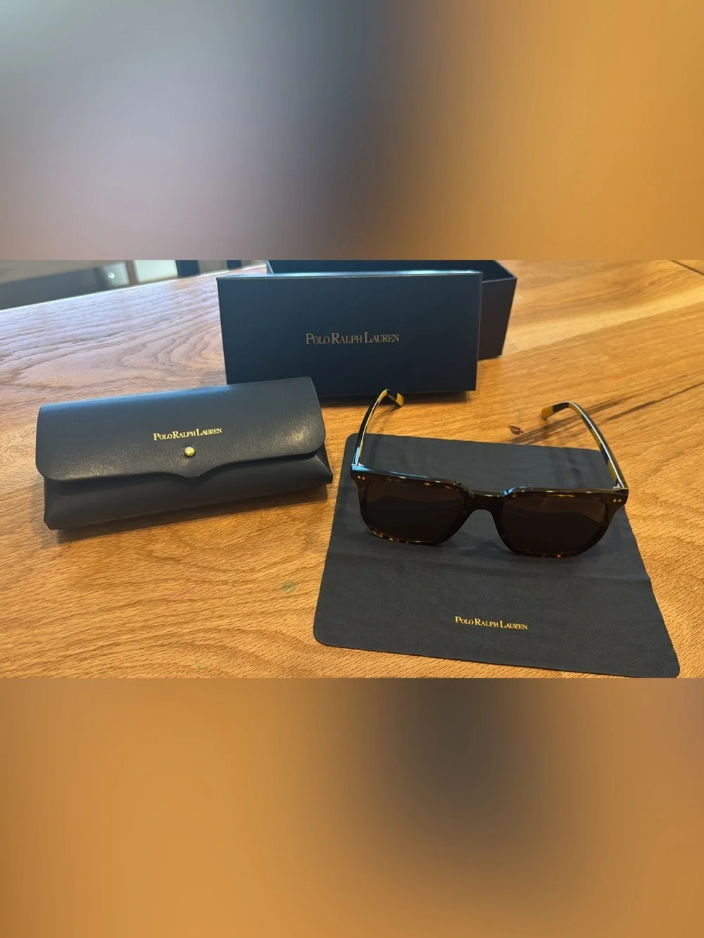 Polo by Ralph Lauren Men’s Tortoiseshell Frame Sunglasses with Brown Lenses